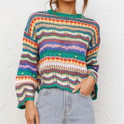 Boho Chic Clothing CASUAL BEACH O-NECK KNITTED SWEATER 11 Boho Chic Clothing CASUAL BEACH O-NECK KNITTED SWEATER