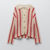 Boho Chic Clothing STRIPED HOLLOW KNITTED CARDIGAN Sweaters 1 Boho Chic Clothing STRIPED HOLLOW KNITTED CARDIGAN Sweaters