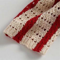 Boho Chic Clothing STRIPED HOLLOW KNITTED CARDIGAN Sweaters 8 Boho Chic Clothing STRIPED HOLLOW KNITTED CARDIGAN Sweaters